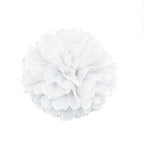 10Pcs White Tissue Hanging Paper Pom-Poms, Hmxpls Flower Ball Wedding Party Outdoor Decoration Premium Tissue Paper Pom Pom Flow