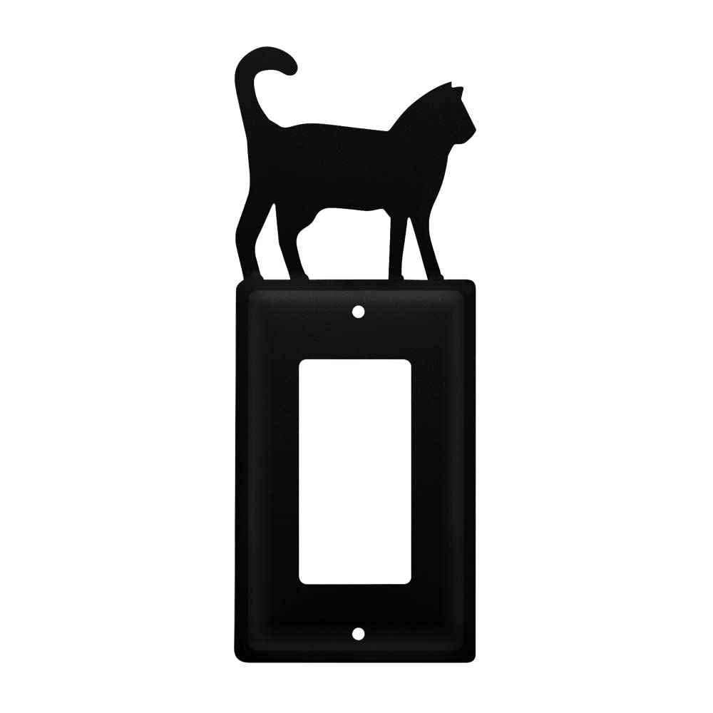 Village Wrought Iron Pet Cat Single GFCI Cover