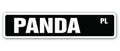 SignJoker] Panda Street Sign Bear Teddy Bare Zoo Animals Gift Wall Plaque Decoration