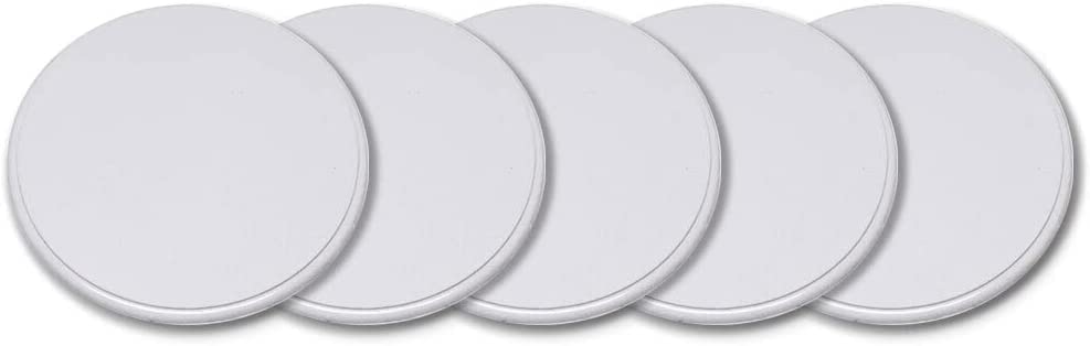 Litepak 5 Pack - Door Knob Protector | Door Bumpers 3 ' Door Knob Guard Plastic Self Adhesive Prevents Door Handle Damage, Whit