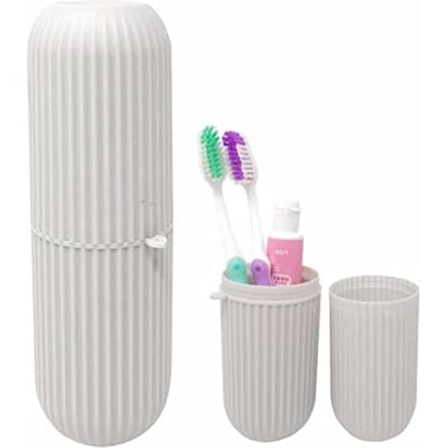 Capsule Shape Travel Toothbrush Toothpaste Case Holder Portable Toothbrush Storage Plastic Toothbrush Holder (MultiColor, Pack 