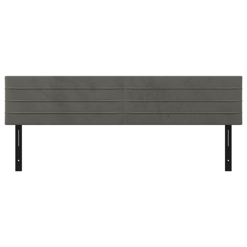 vidaXL Headboards 2 pcs Dark Gray 31.5"x2"x30.7"/34.6" Velvet