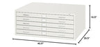 Safco Products Flat File for 36" W x 24" D Documents, 5-Drawer (Additional Options Sold Separately), White