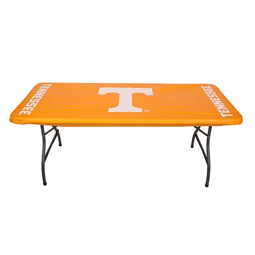 Collegiate Kwik-Covers Rectangle Plastic Table Covers, Bundle Of 2 (University Of Tennessee, 8')