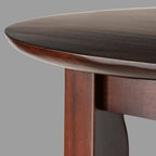 Ergode Round Dining Table - Walnut Wood Finish, Solid Wood Frame, 33.66' Diameter, 38.98' Height - Perfect for Meeting, Dining, and Displaying - Accommodates 4 Chairs - Easy Assembly Required