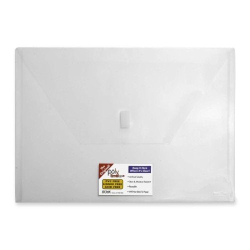 Wholesale Case Of 25 - Itoya Transparent Hook/Loop Closure Poly Envelopes-Poly Envelopes,13'X9-3/8', Clear