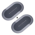 2 PCS Soft sillicon Super Absorbent Door Mats (40x60) Bath Mat Anti Skid Quick Drying Bathroom & Water Absorbent Carpets Kitchen