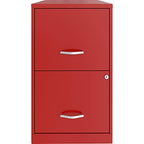 Lorell 2-Drawer File Cabinet, 14.2" X 18" X 24.5", Red