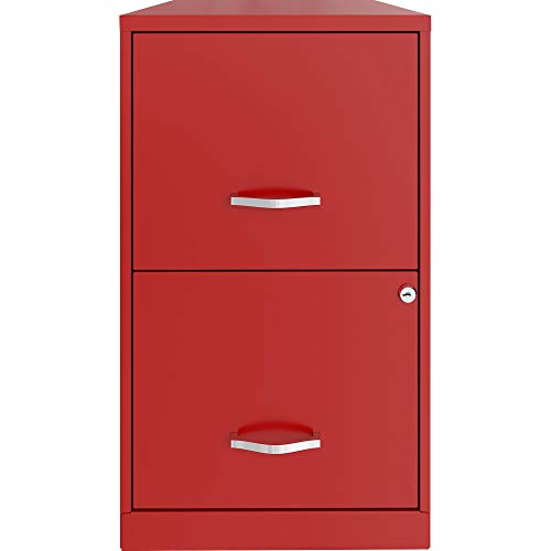 Lorell 2-Drawer File Cabinet, 14.2" X 18" X 24.5", Red