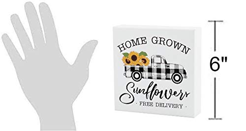 Collins Painting 'Home Grown Sunflowers' Rustic Box Sign