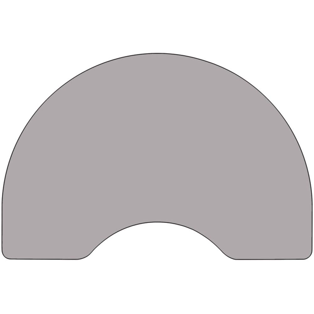 Flash Furniture 48''W x 96''L Kidney Grey Thermal Laminate Activity Table - Standard Height Adjustable Legs