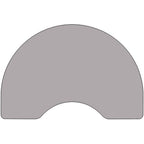 Flash Furniture 48''W x 96''L Kidney Grey Thermal Laminate Activity Table - Standard Height Adjustable Legs