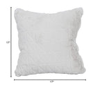 Blazing Needles Square Faux Fur Throw Pillow, 17", Upton Natural
