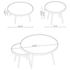 Coaster Kaelyn Metal 2-Piece Mirror Top Nesting Coffee Table Mirror and Gold