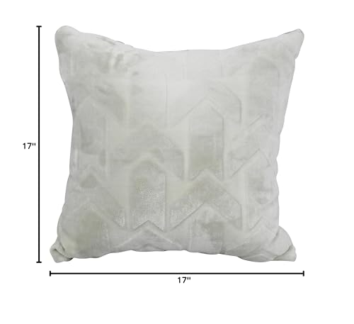 Blazing Needles Square Faux Fur Throw Pillows, 17", Agora Soap 4 Count