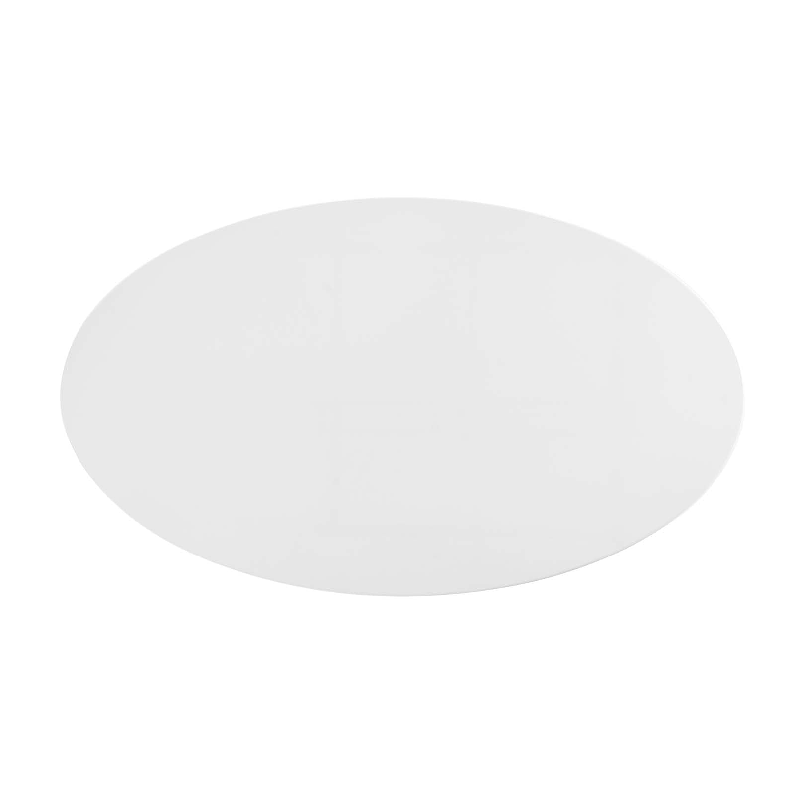 Modway Lippa 48" Oval-Shaped Mid-Century Modern Dining Table With White Wood Top And Black Base