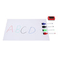 Neomate Magnetic Dry Erase White Board Sheet | Includes 4 Marker Pens, 1 Eraser | 43x28 cm | Daily Planner, Reminders, Self-Care