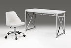 Neos Modern Adjustable Height Office Chair (Silver, White)