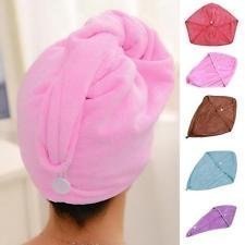 GREEVA 1 PCS Microfiber Hair Wraps Magic Fast Dry Towel Drying Bath Twist Hat Spa Soft Cap