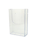Sourceone.Org Deluxe Clear Acrylic Trifold Wide Wall Mount Brochure Holder