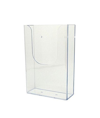 Sourceone.Org Deluxe Clear Acrylic Trifold Wide Wall Mount Brochure Holder