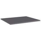 vidaXL Engineered Wood Bookshelf Boards - 8 Pack, High Gloss Gray, 23.6"x19.7"x0.6" - Modern Design, Easy to Clean, Versatile Use