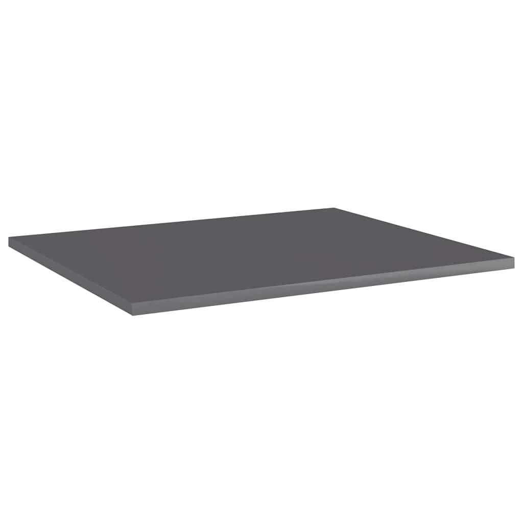 vidaXL Engineered Wood Bookshelf Boards - 8 Pack, High Gloss Gray, 23.6"x19.7"x0.6" - Modern Design, Easy to Clean, Versatile Use
