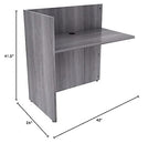 Lorell LLR18308 42 in. Laminate Contemporary Reception Desk Weathered Charcoal