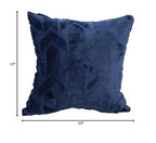 Blazing Needles Square Faux Fur Throw Pillow, 17", Agora Atlantis