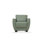 Acme Valeria Leather Chair In Watery