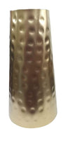 Hand Crafted Metal Flower Vase for Home Decoration (Brown Gold 12 Inch)