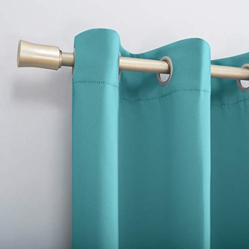 Sun Zero Riley Kids Bedroom Blackout Grommet Curtain Panel, 40' X 95', Surf Blue