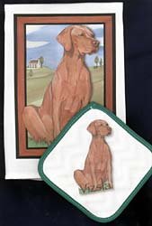 Vizsla Dish Towel & Potholder