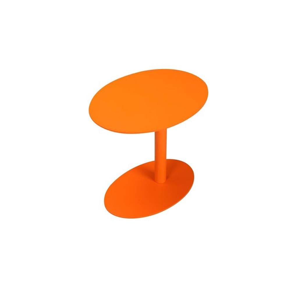 Pangea Home Sunset Modern Aluminum Frame Patio Side Table in Orange