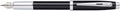 Sheaffer 100 Glossy Black Lacquer Fountain Pen With Polished Chrome Trim And Medium Nib