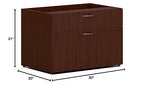 HON Mod Low Personal Credenza, 21 x 30 x 20, Mahogany