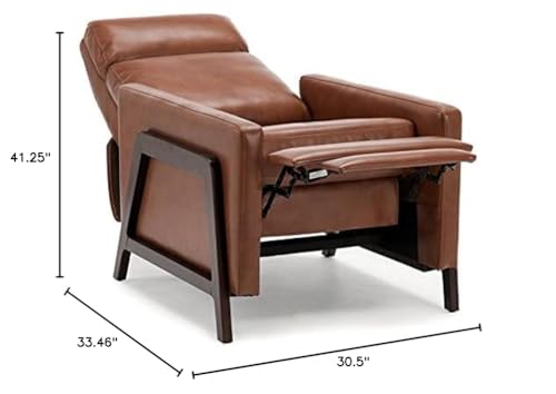 Comfort Pointe Maxton Caramel Push Back Faux Leather Recliner