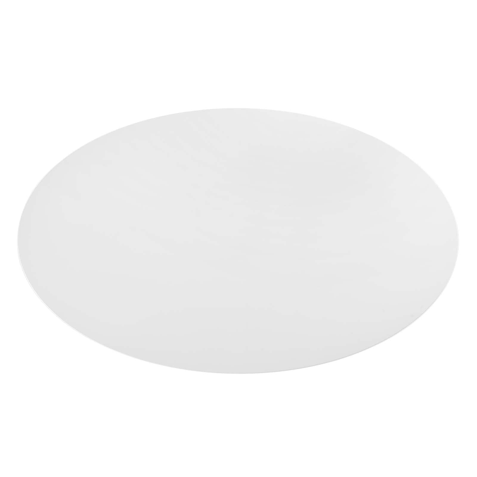 Modway Lippa 78" Oval-Shaped Mid-Century Modern Dining Table With White Wood Top And Black Base
