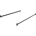 Hollywood Bed Frames Modern Stainless Steel Hook On Bed Rails with Brackets, Easy Assembly, for Twin/Full-Size Bed in Coffee Fin