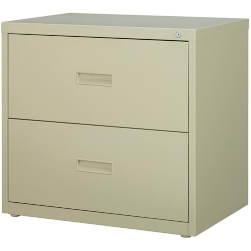 Lorell 2-Drawer Lateral File, 30 by 18-5/8 by 28-1/8-Inch, Putty
