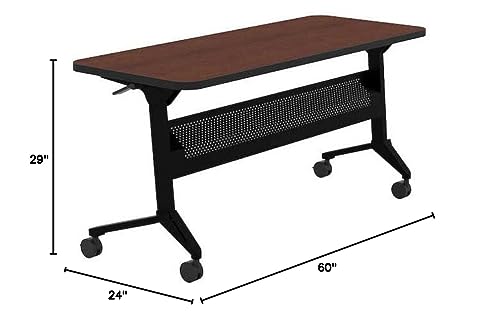 Safco Products Flip-N-Go Training Table, Regal Mahogany