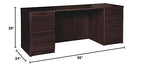 Lorell Prominence 2.0 Espresso Laminate Double-Pedestal Credenza
