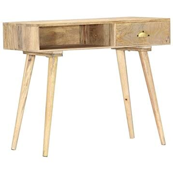 Ithree Wooden Study Table Home Office 1 Drawer Laptop Computer Living Room Desk With Reading Table, Wood Table, Writing Desk For