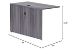 Lorell Weathered Charcoal Bridge, 48" X 24" X 29.5"