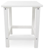 Polywood Ect18Wh Long Island 18' Side Table, White