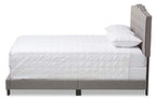 Baxton Studio Vivienne Modern and Contemporary Light Grey Fabric Upholstered Full Size Bed