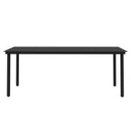 vidaXL Patio Dining Set 9 Piece with Cushions Garden Outdoor Terrace Balcony Backyard Dining Dinner Dinette Table and Chair Furniture Black