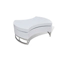 vidaXL Coffee Table Shape-Adjustable High Gloss White Side End Storage Table