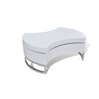 vidaXL Coffee Table Shape-Adjustable High Gloss White Side End Storage Table