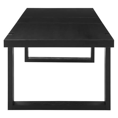 Steve Silver Furniture Yves 7pc Dining Table Set, 77-95" Table w/ 18" Leaf, 6 Gray Performance Side Chairs, Dining Room, Contemporary Styling, Double-Pedestal Sled Base, 77" L x 40" W x 30" H, Gray